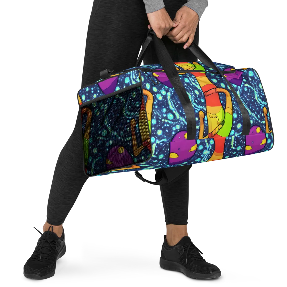 Cosmic Siblings on Duffle Bag — Right Front