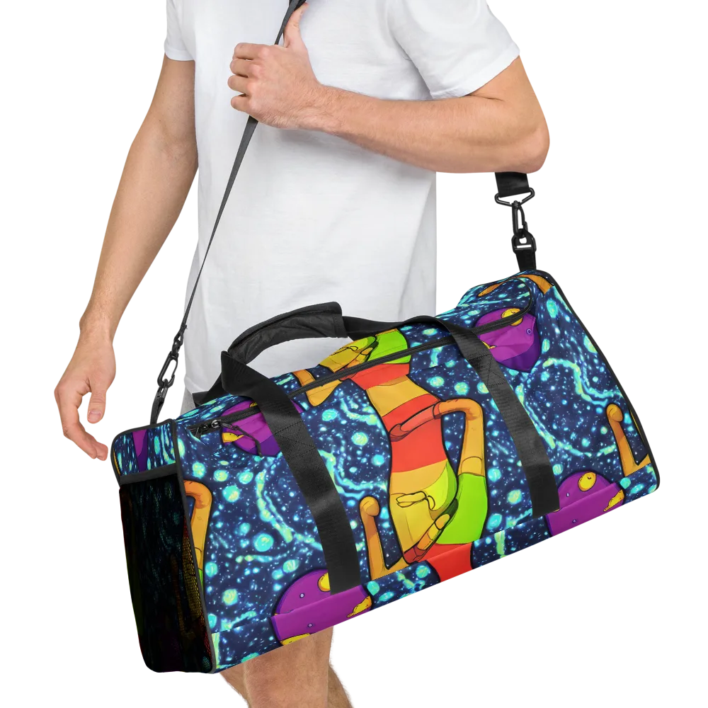 Cosmic Siblings on Duffle Bag — Right Front