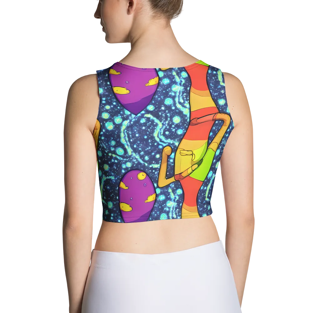 Cosmic Siblings on Crop Top — Back