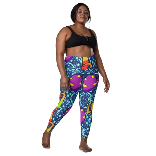 Cosmic Siblings on a Leggings with Pockets