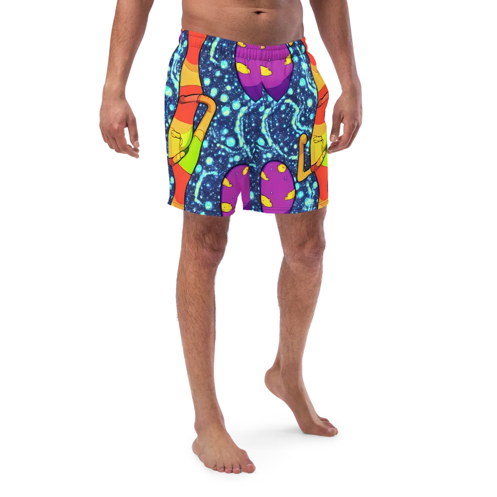 Cosmic Siblings on Swim Trunks — Front