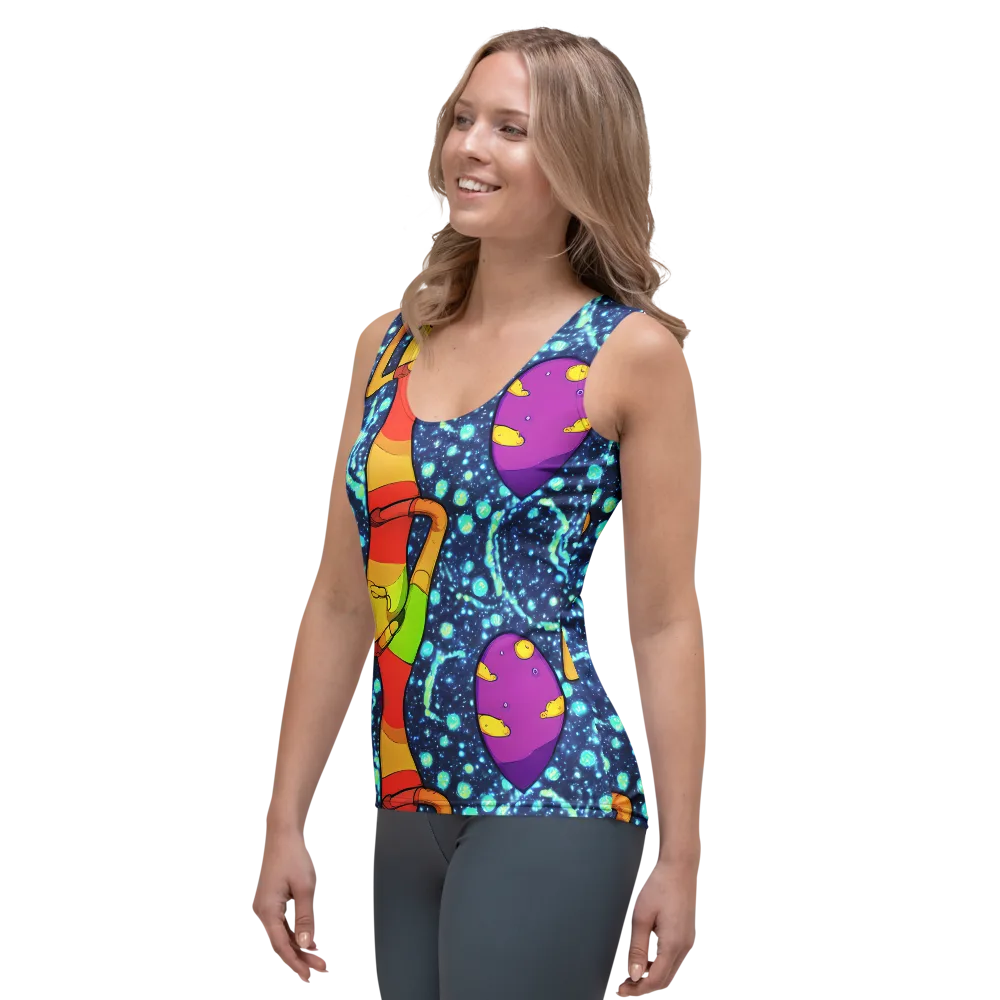 Cosmic Siblings on Women's Tank Top — Left Front