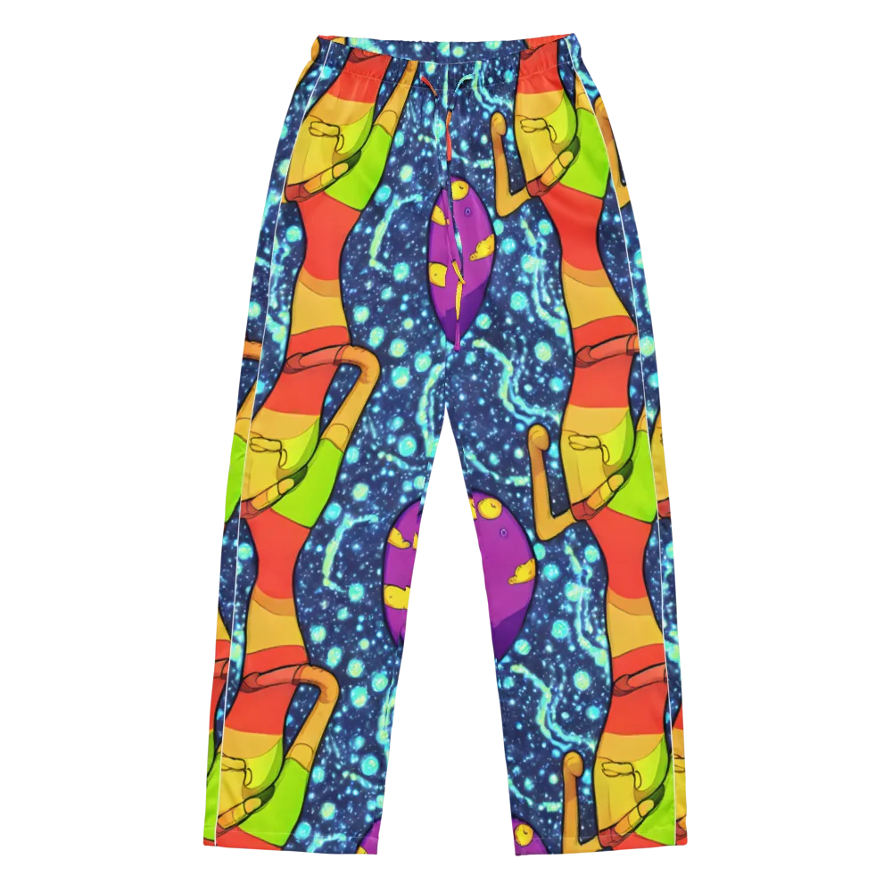 Cosmic Siblings on Women's Pajama Pants — Front