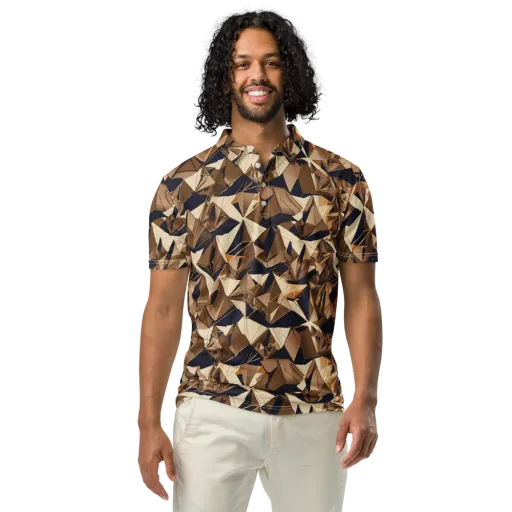 Gilded Fold on a Men's Slim Fit Polo Shirt