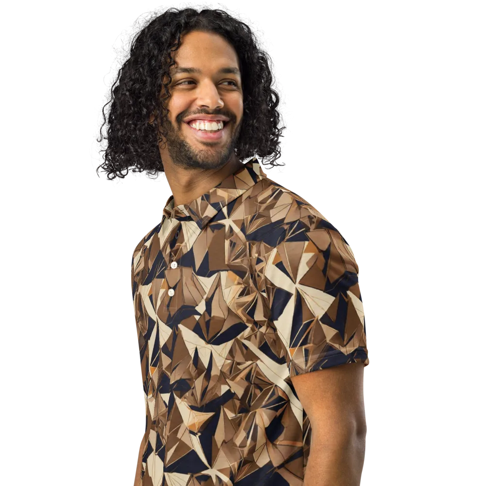 Gilded Fold on Men's Slim Fit Polo Shirt — Left Front