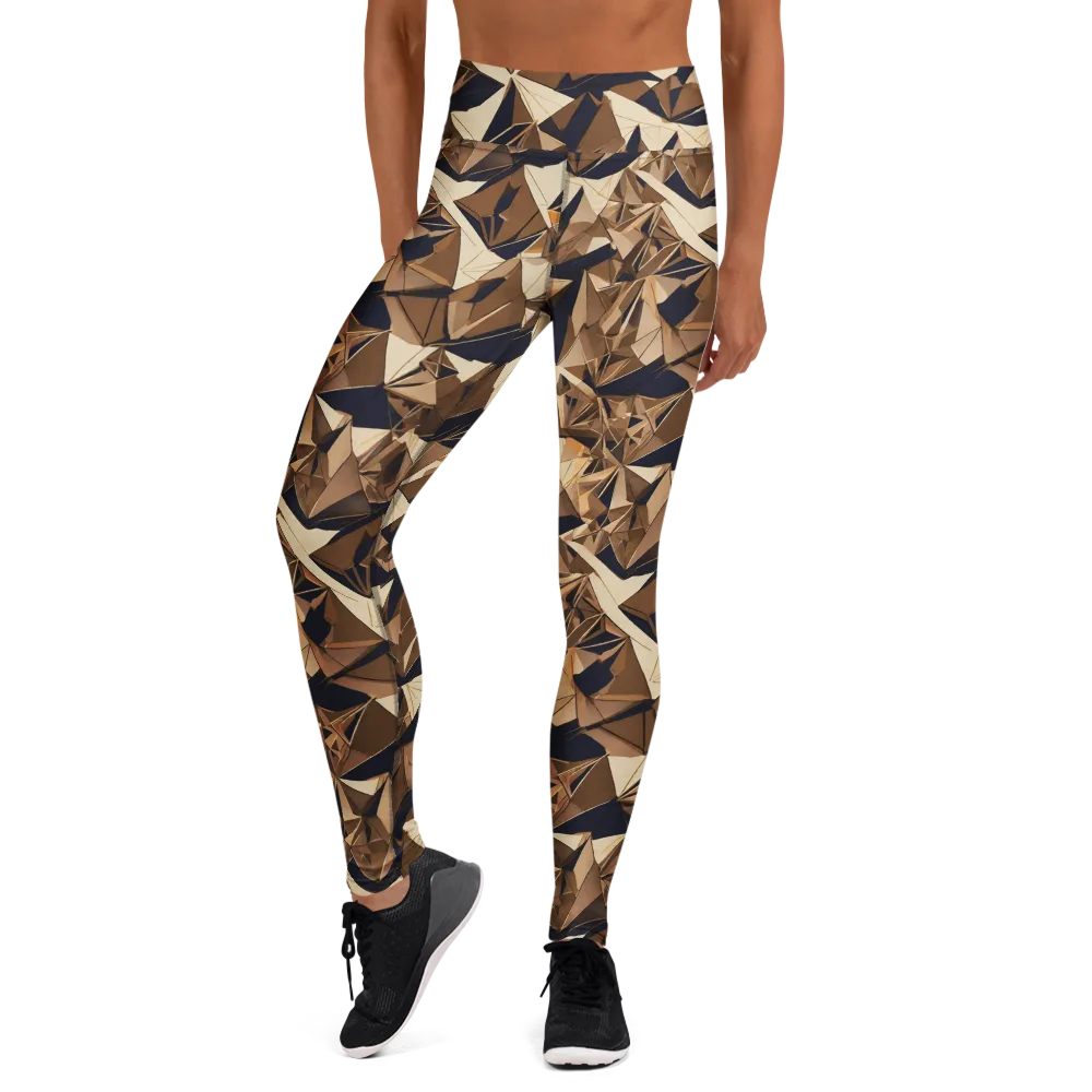 Gilded Fold on Yoga Leggings — Front
