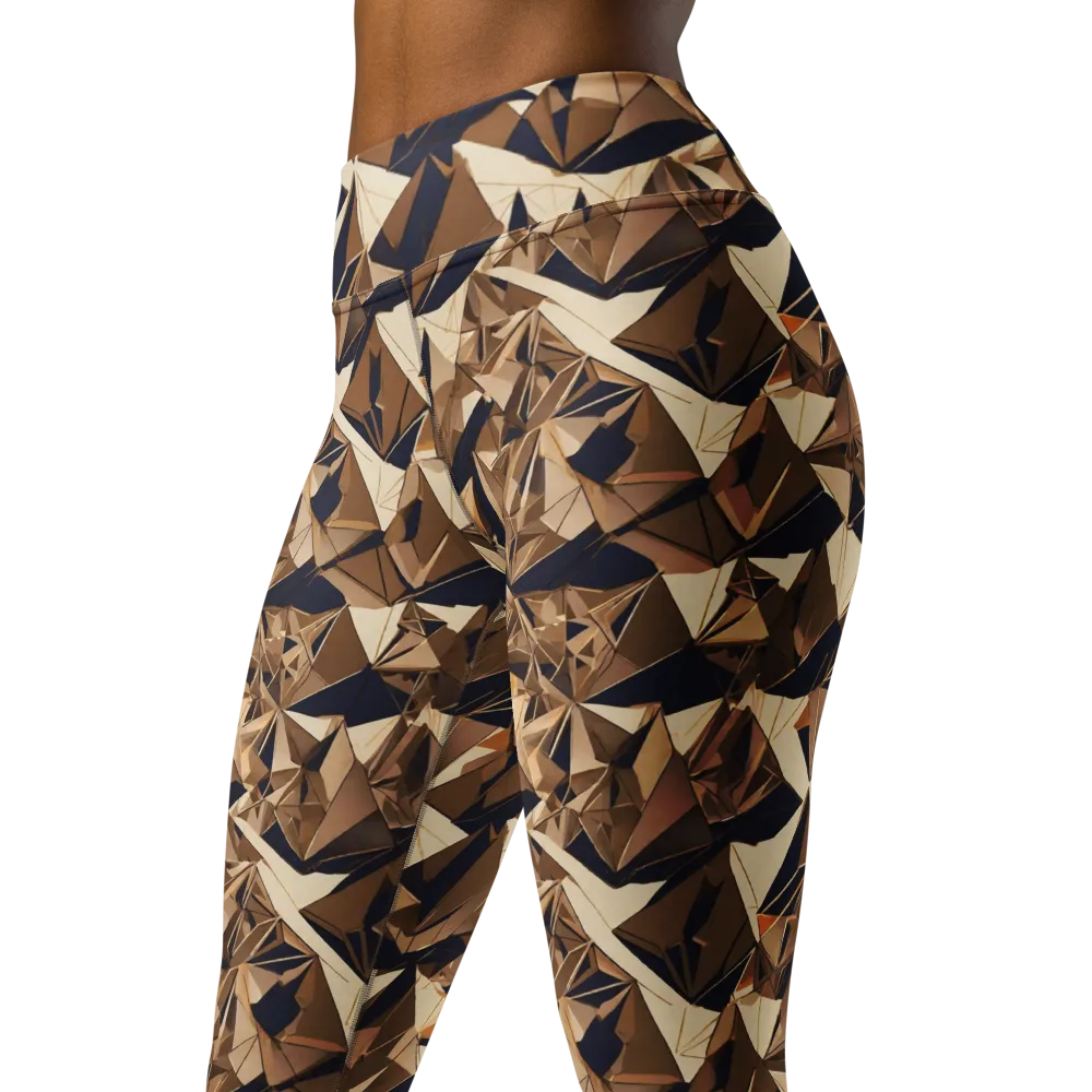 Gilded Fold on Yoga Leggings — Left Front