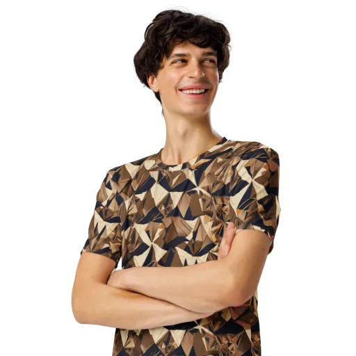 Gilded Fold on a Men's Crew Neck T-Shirt