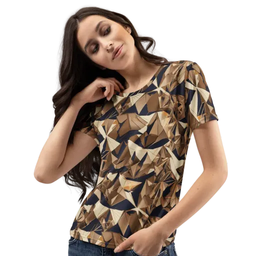 Gilded Fold on a Women's Crew Neck T-Shirt