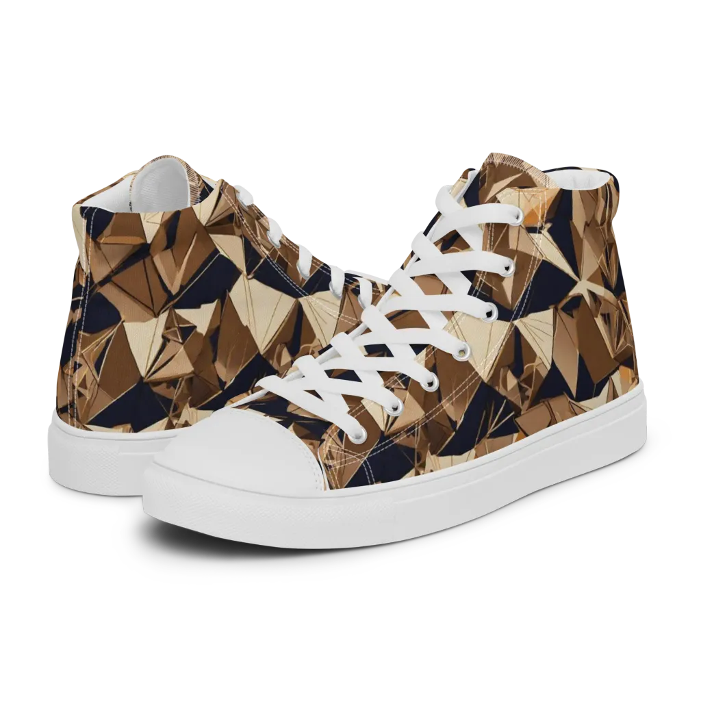 Gilded Fold on Women's High Top Canvas Shoes — Left
