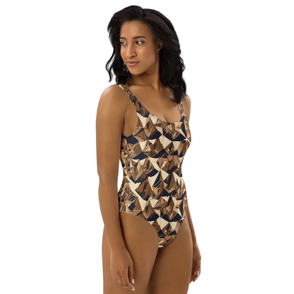 Gilded Fold on One-Piece Swimsuit — Right