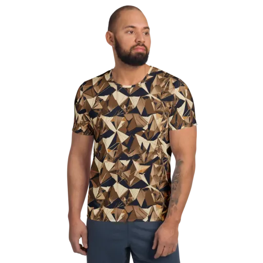 Gilded Fold on a Men's Athletic T-Shirt
