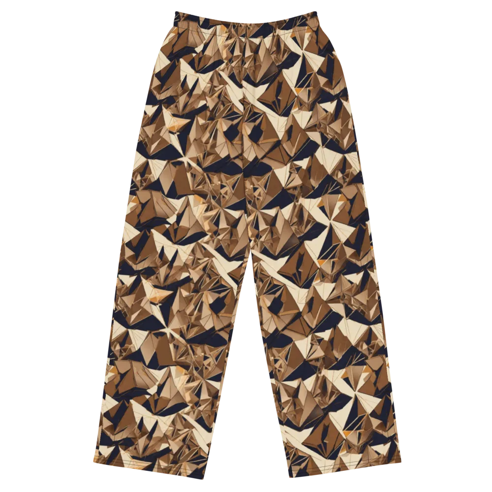 Gilded Fold on Wide-Leg Pants — Front