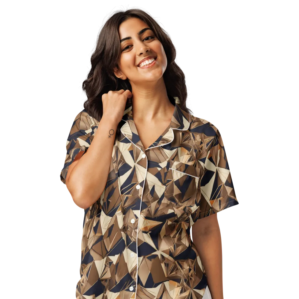 Gilded Fold on Women's Short Sleeve Pajama Top — Front