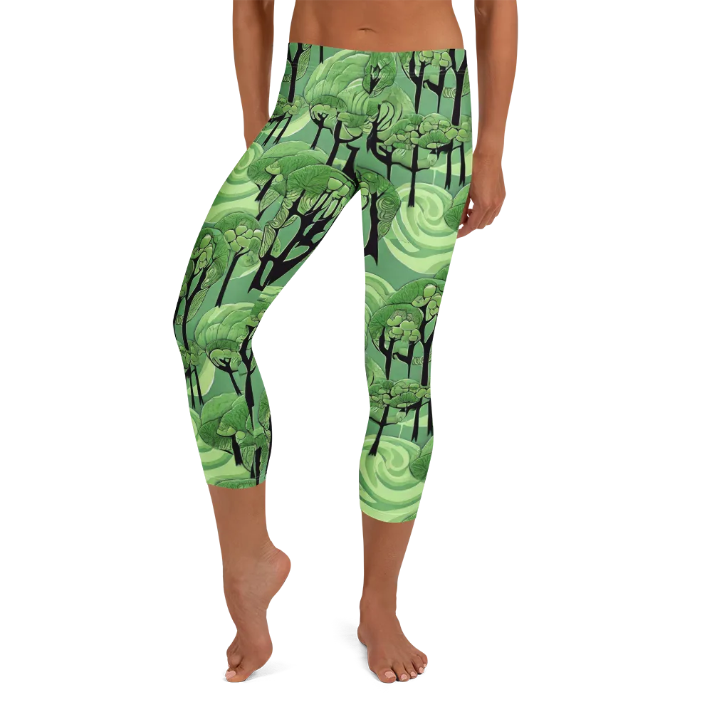 Mosswood Echo on Capri Leggings — Front