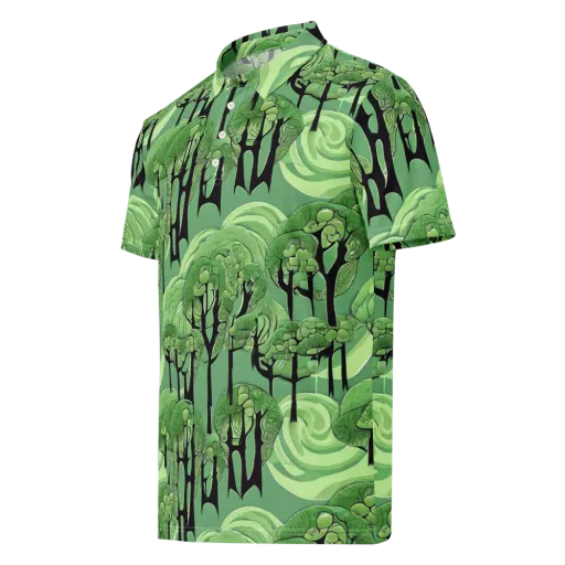 Mosswood Echo on a Men's Slim Fit Polo Shirt