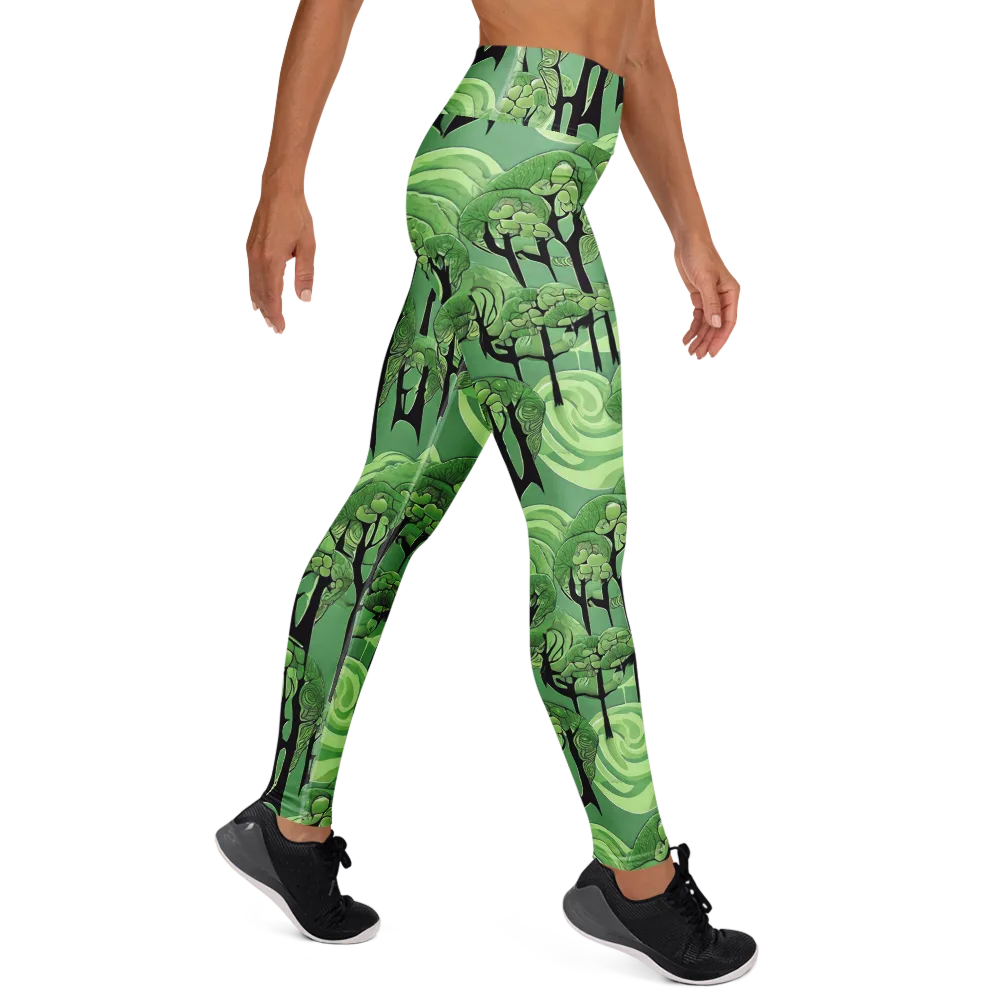 Mosswood Echo on Yoga Leggings — Right