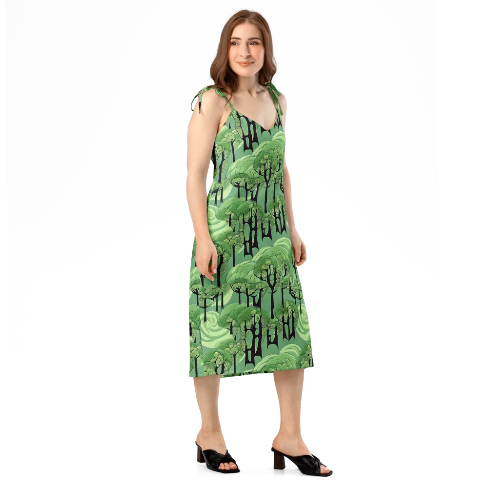 Mosswood Echo on Slip Dress — Right Front
