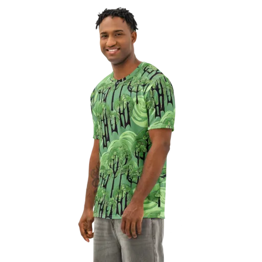 Mosswood Echo on a Men's Cotton Crew Neck T-Shirt
