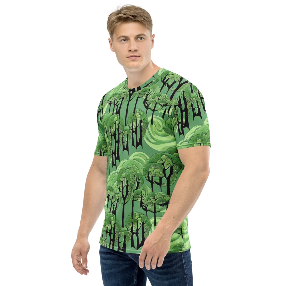 Mosswood Echo on Men's Crew Neck T-Shirt — Left
