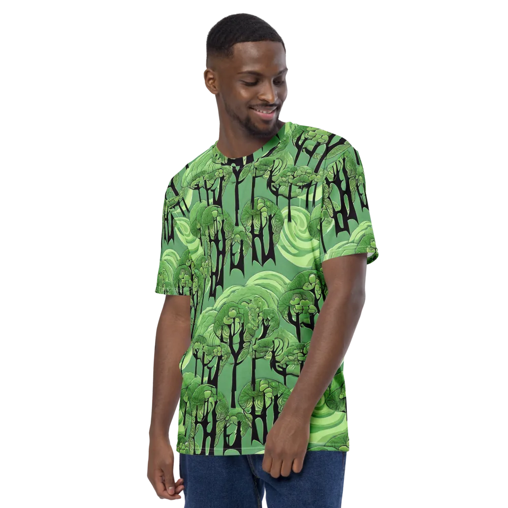 Mosswood Echo on Men's Crew Neck T-Shirt — Left