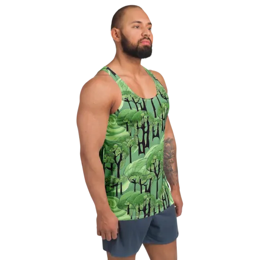 Mosswood Echo on a Men's Tank Top