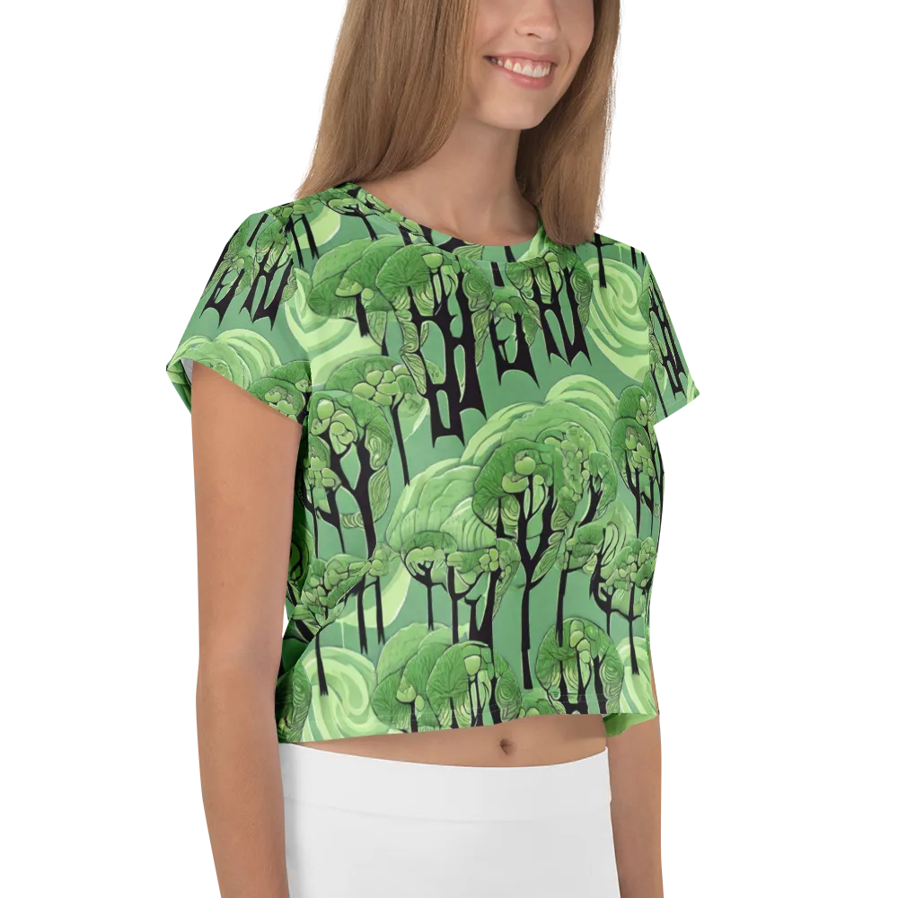 Mosswood Echo on Crop Tee — Right