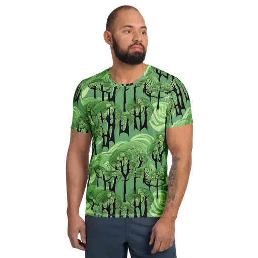 Mosswood Echo on a Men's Athletic T-Shirt