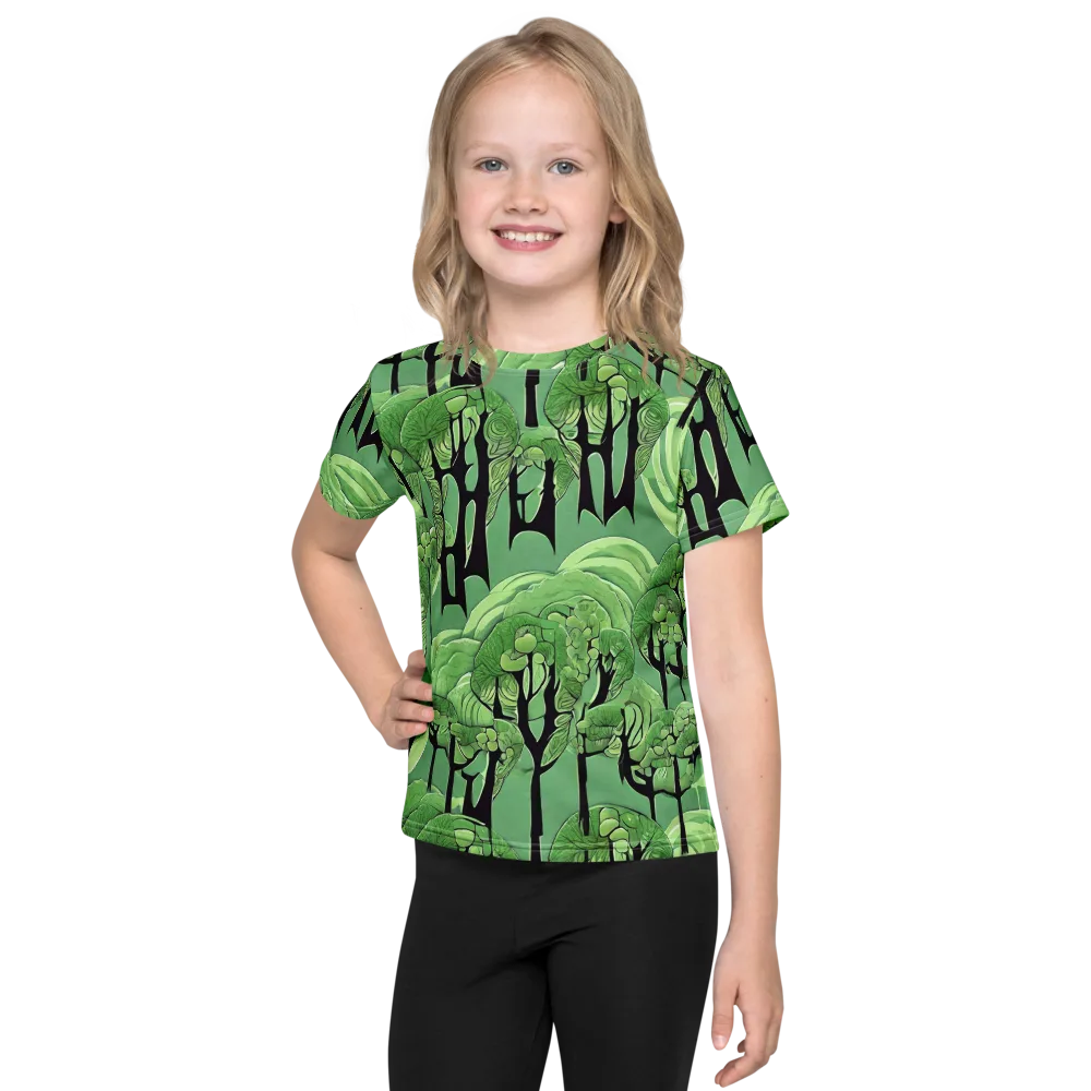 Mosswood Echo on Kids Crew Neck T-Shirt — Front