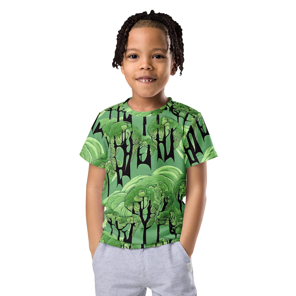 Mosswood Echo on Kids Crew Neck T-Shirt — Front