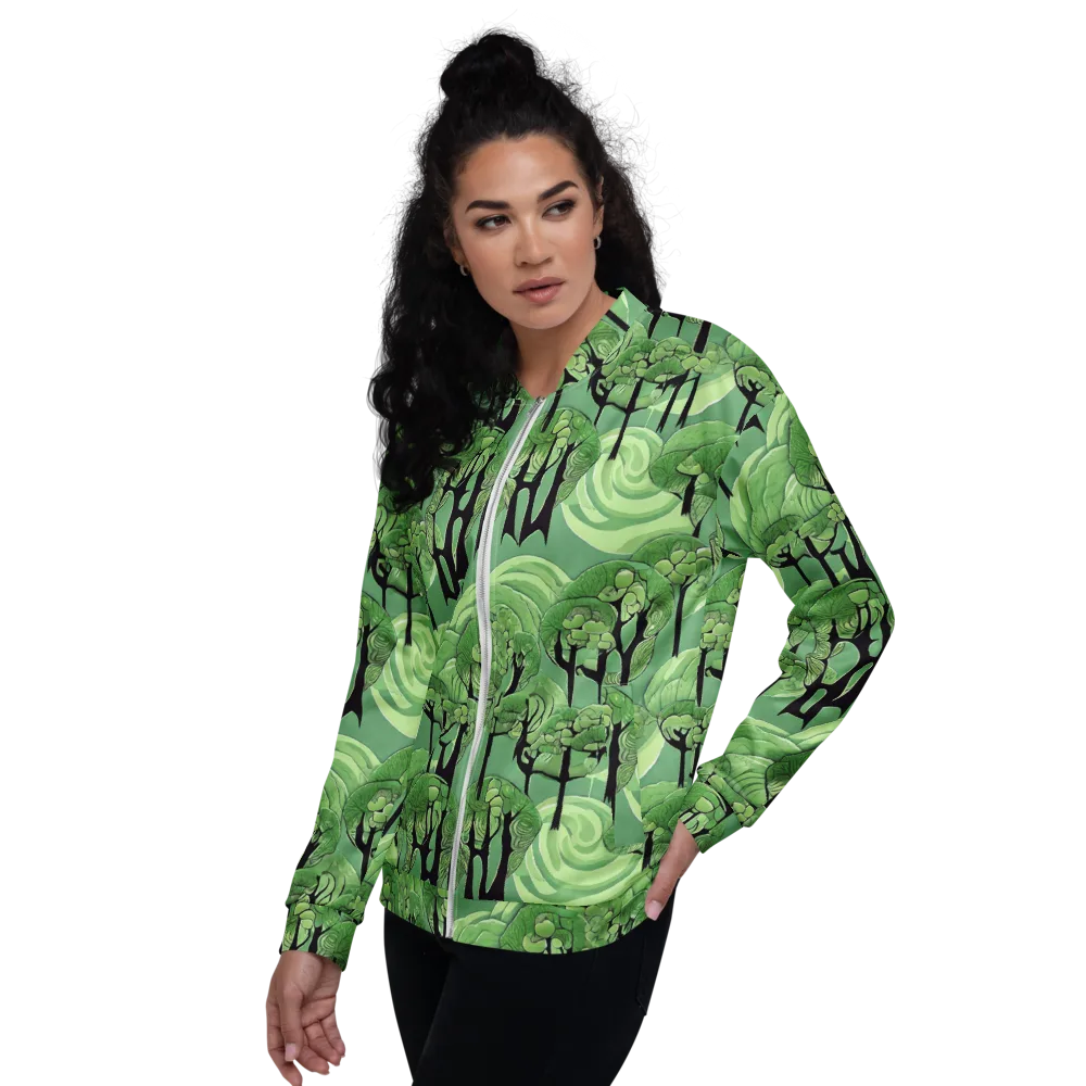 Mosswood Echo on Bomber Jacket — Left
