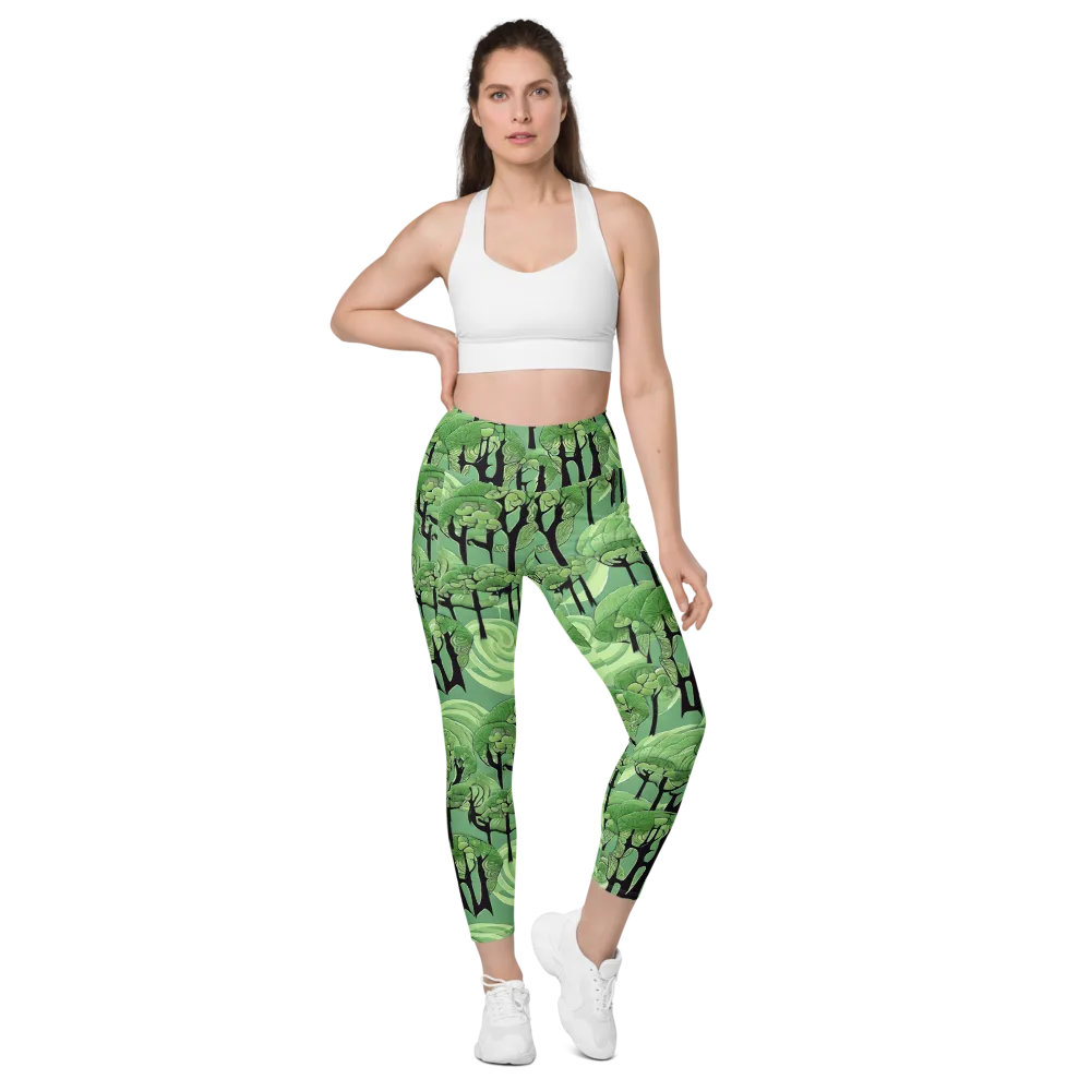 Mosswood Echo on Leggings with Pockets — Front