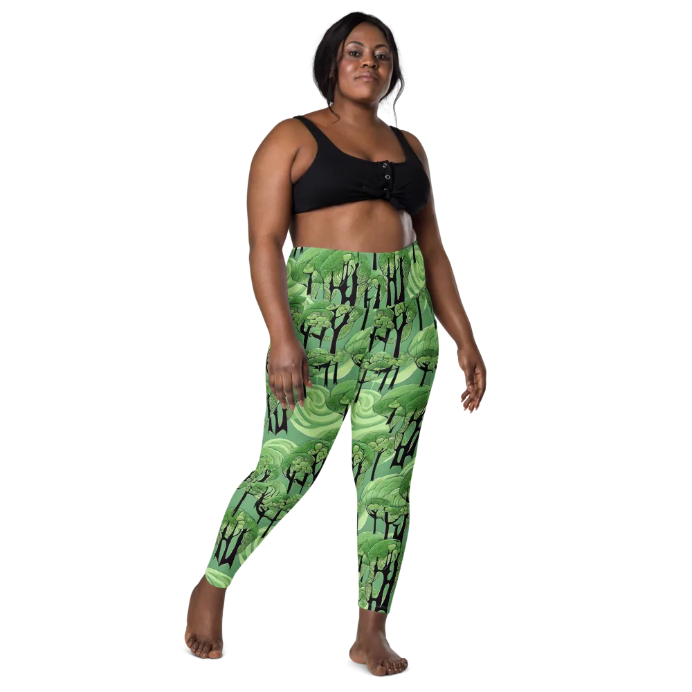 Mosswood Echo on Leggings with Pockets — Front