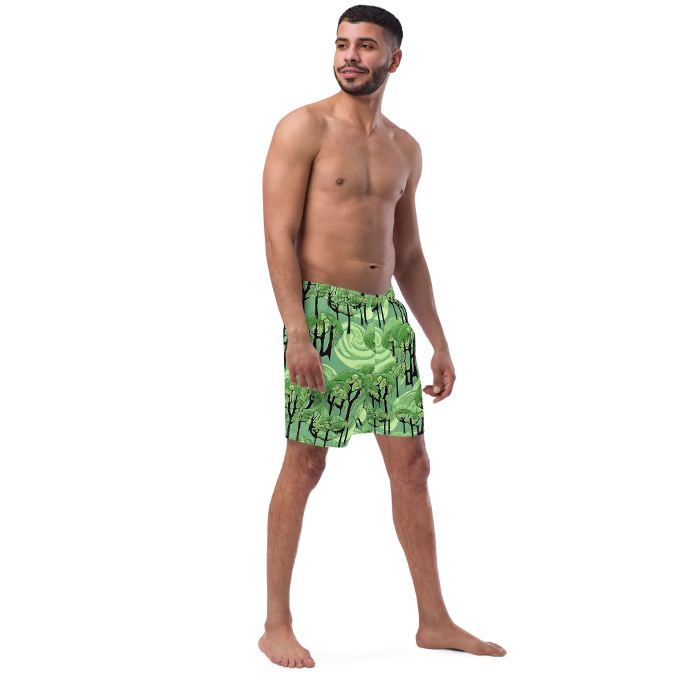 Mosswood Echo on Swim Trunks — Right Front