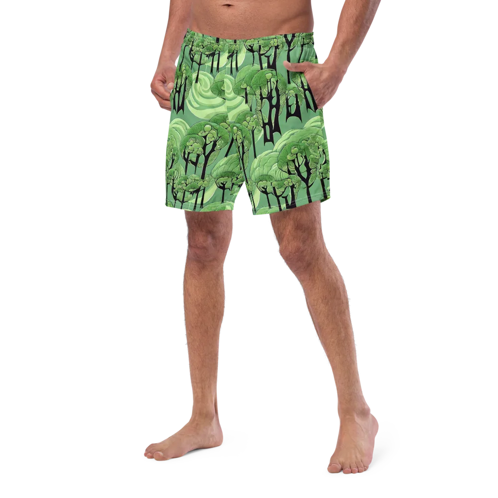 Mosswood Echo on Swim Trunks — Left Front