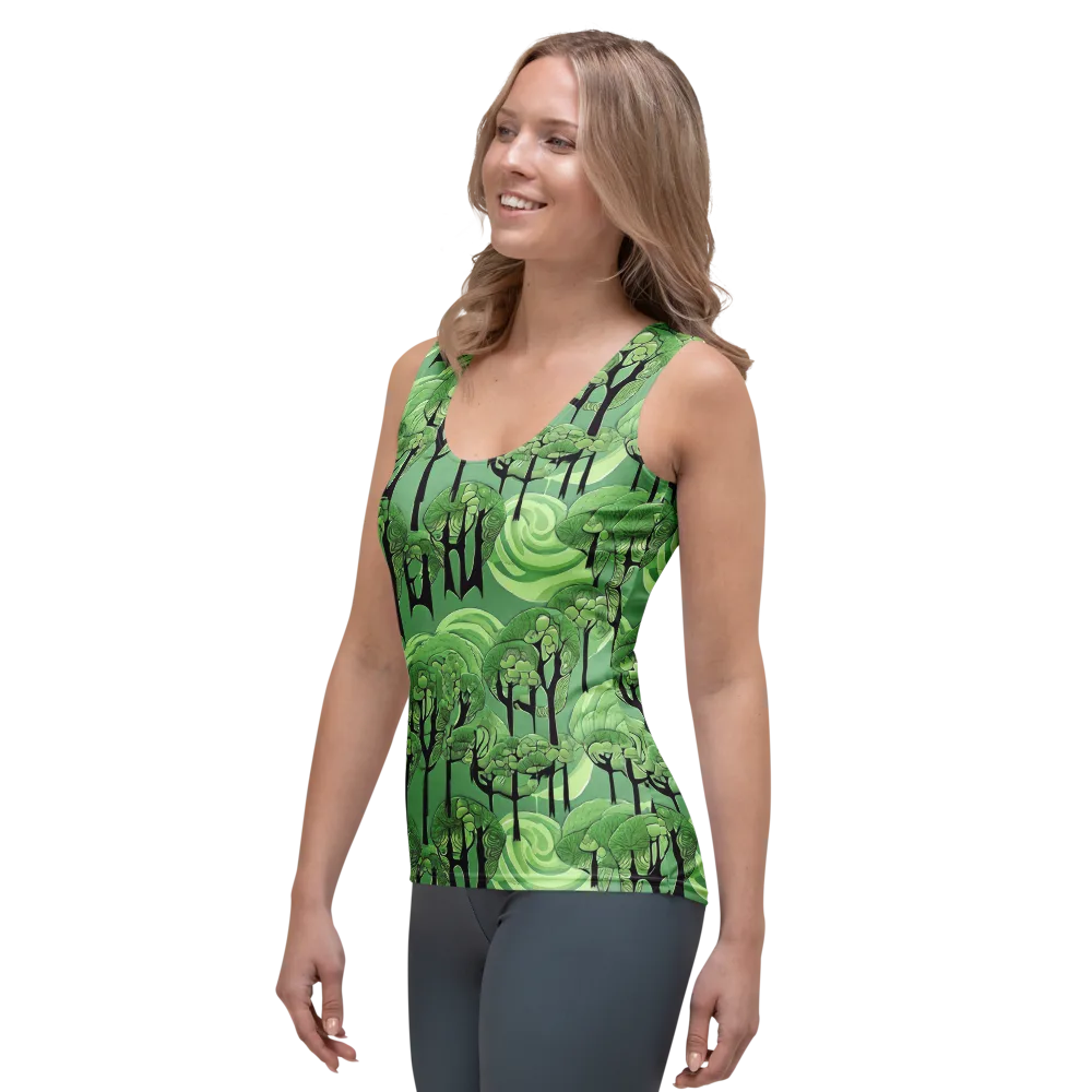 Mosswood Echo on Women's Tank Top — Left Front