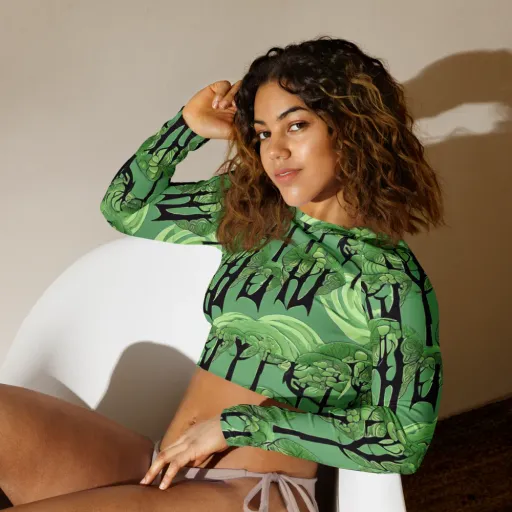Mosswood Echo on a Long Sleeve Crop Top