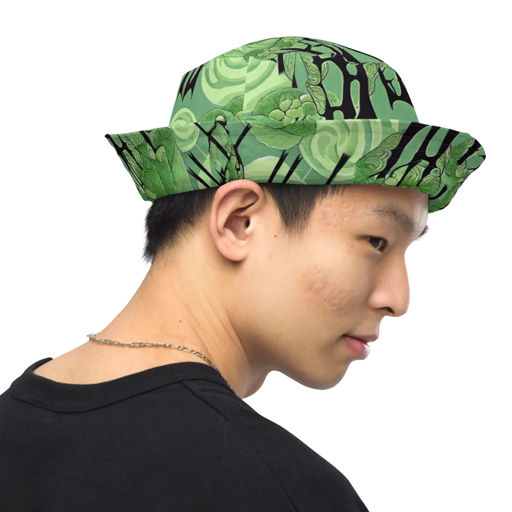 Mosswood Echo on Reversible Bucket Hat — Right Outside