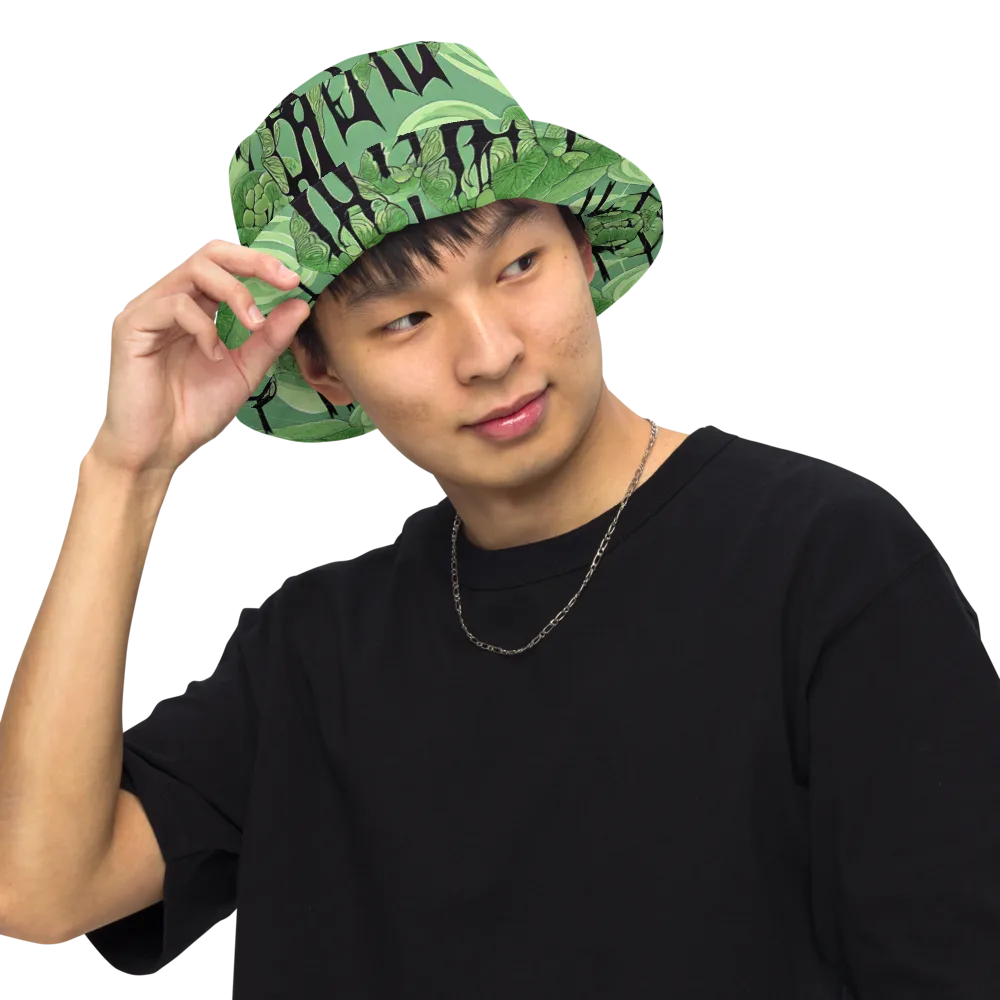 Mosswood Echo on Reversible Bucket Hat — Front Inside