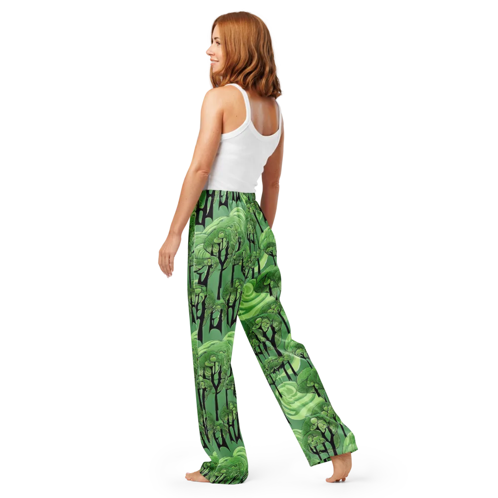 Mosswood Echo on Women's Pajama Pants — Back