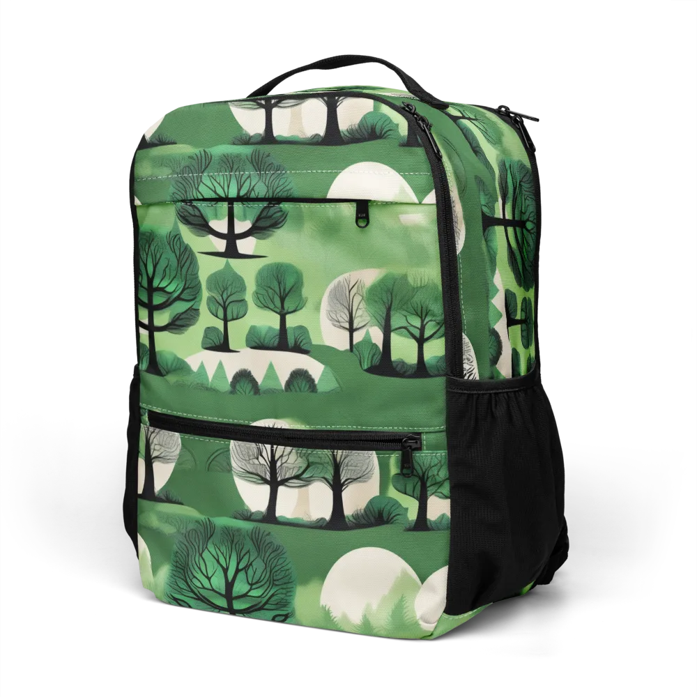 Verdant Tableau on Utility Backpack — Left Front