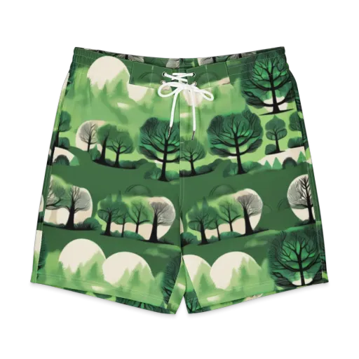 Verdant Tableau on a Men's Board Shorts
