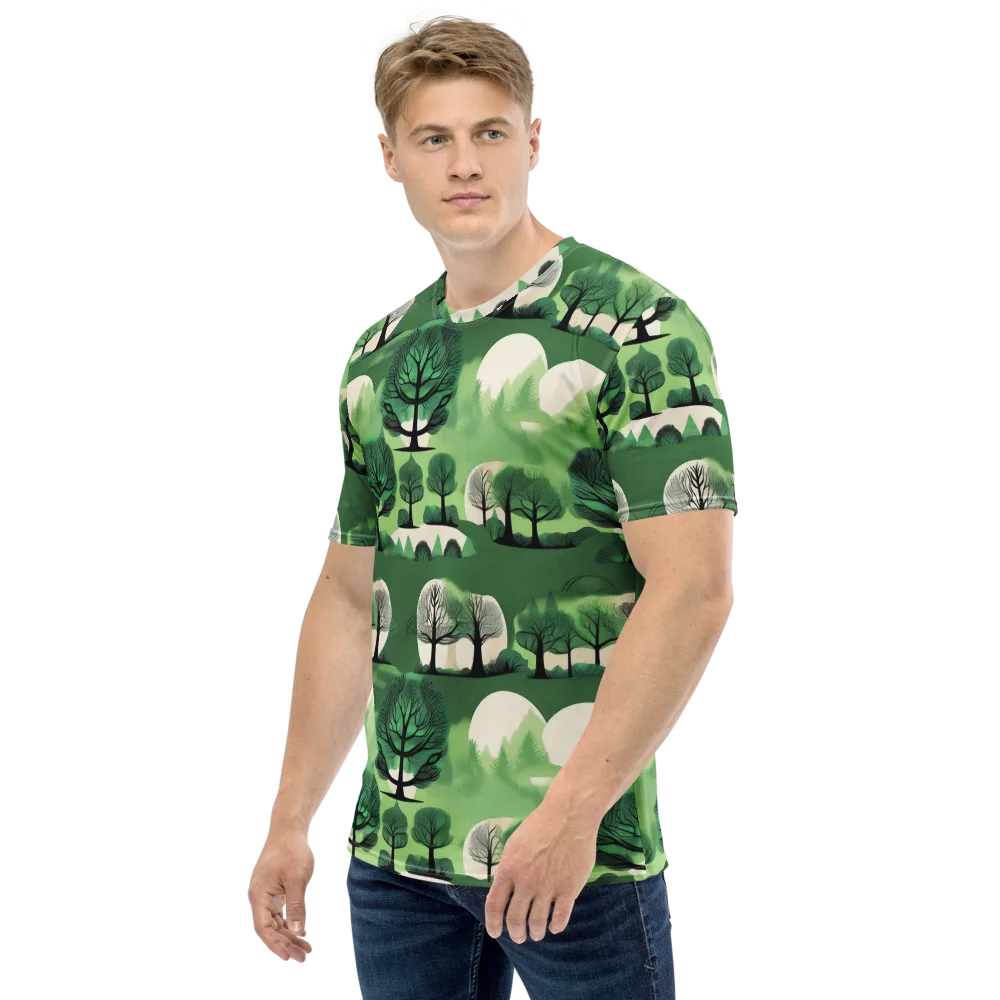 Verdant Tableau on Men's Crew Neck T-Shirt — Left