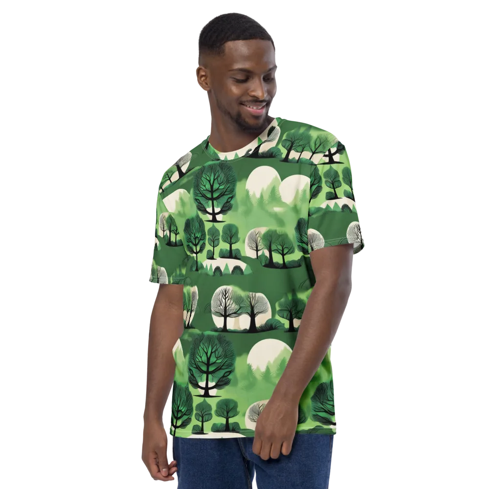 Verdant Tableau on Men's Crew Neck T-Shirt — Left