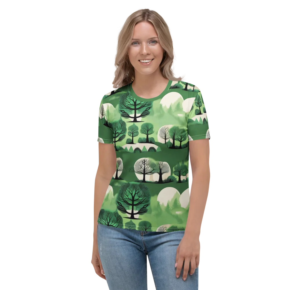 Verdant Tableau on Women's Crew Neck T-Shirt — Front