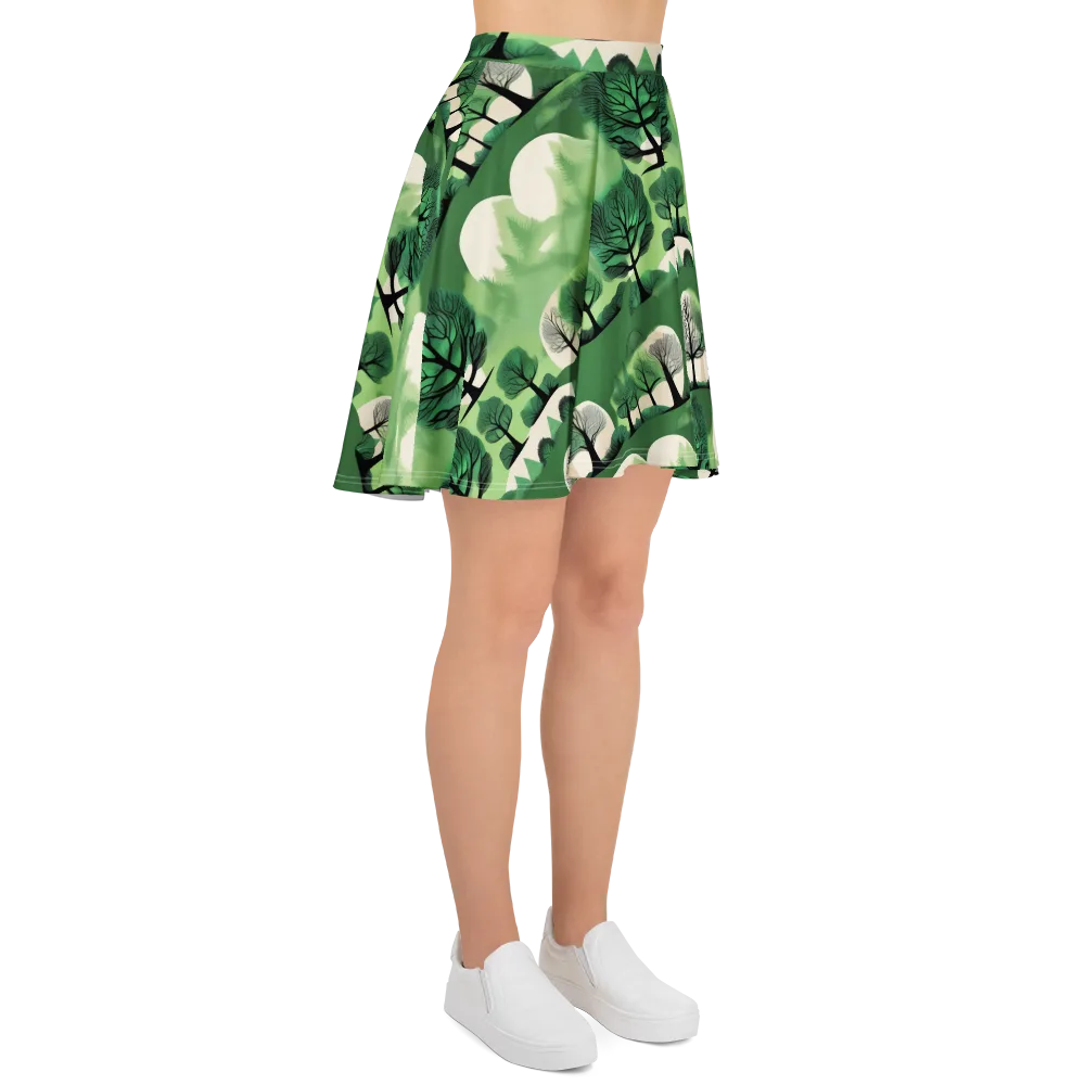 Verdant Tableau on Skater Skirt — Right