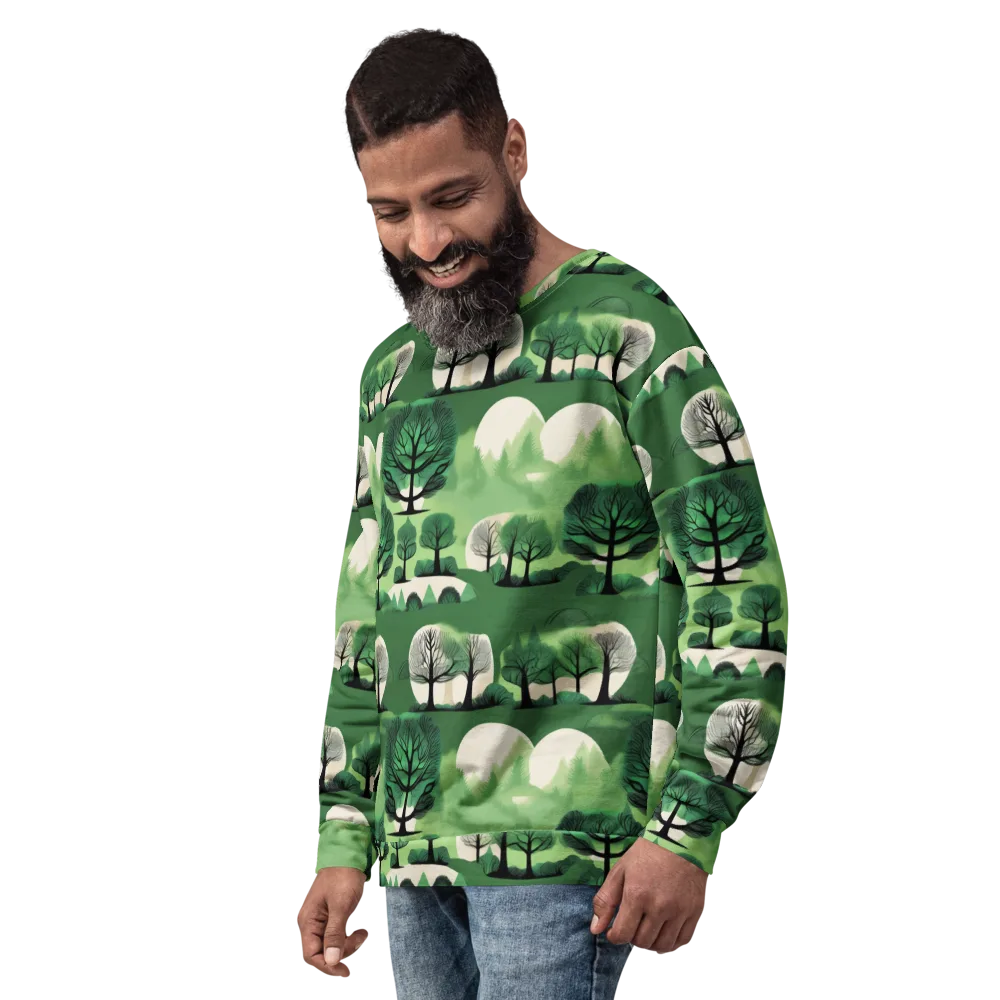 Verdant Tableau on Sweatshirt — Left Front