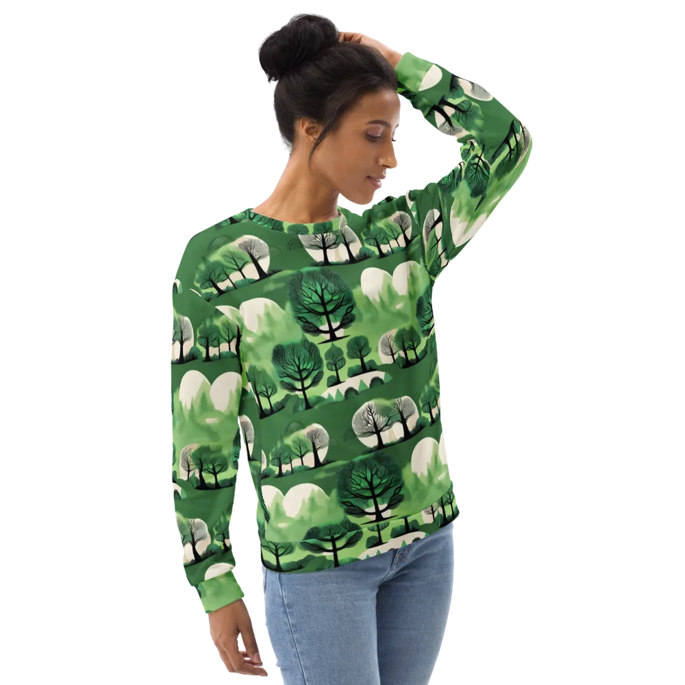 Verdant Tableau on Sweatshirt — Right Front