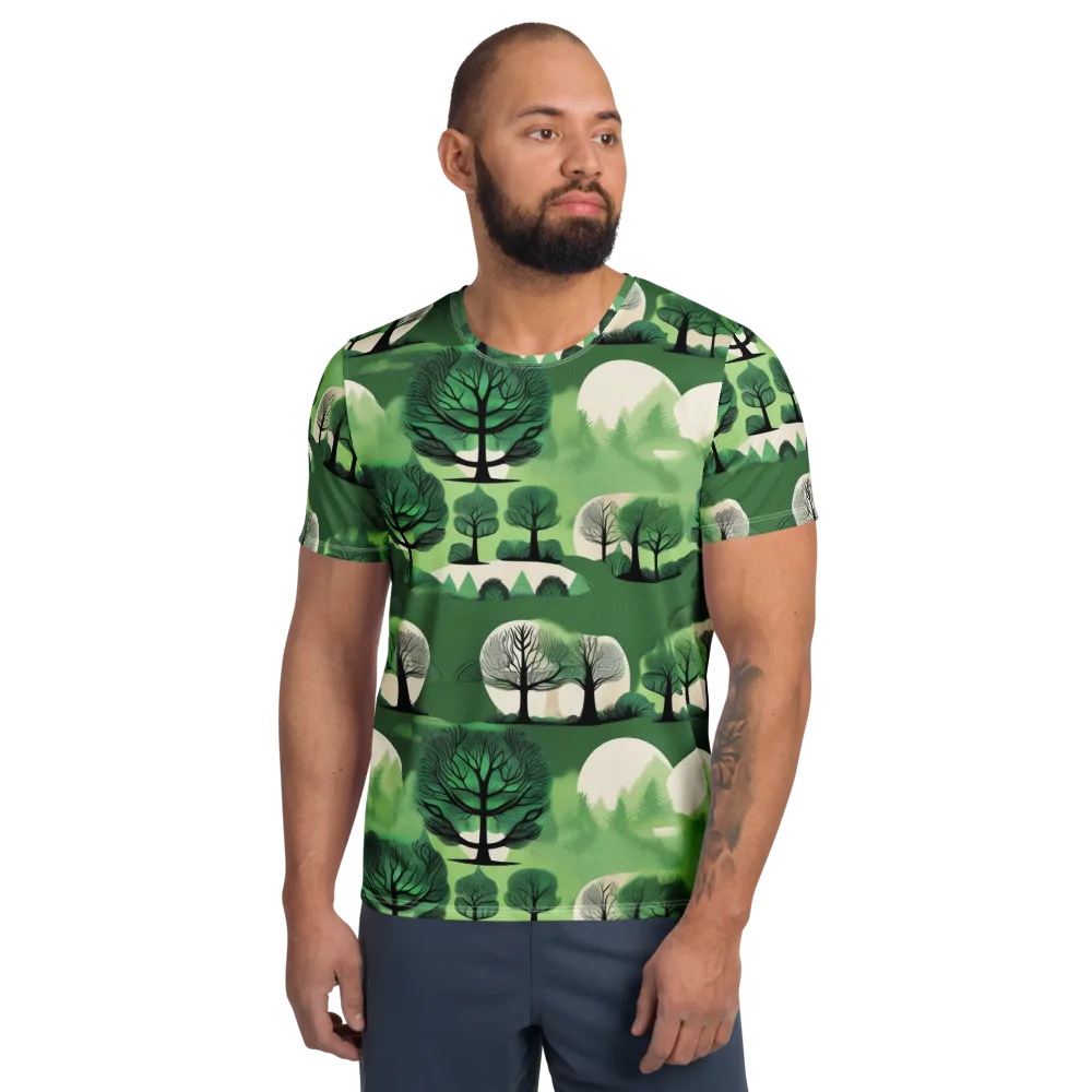 Verdant Tableau on Men's Athletic T-Shirt — Front