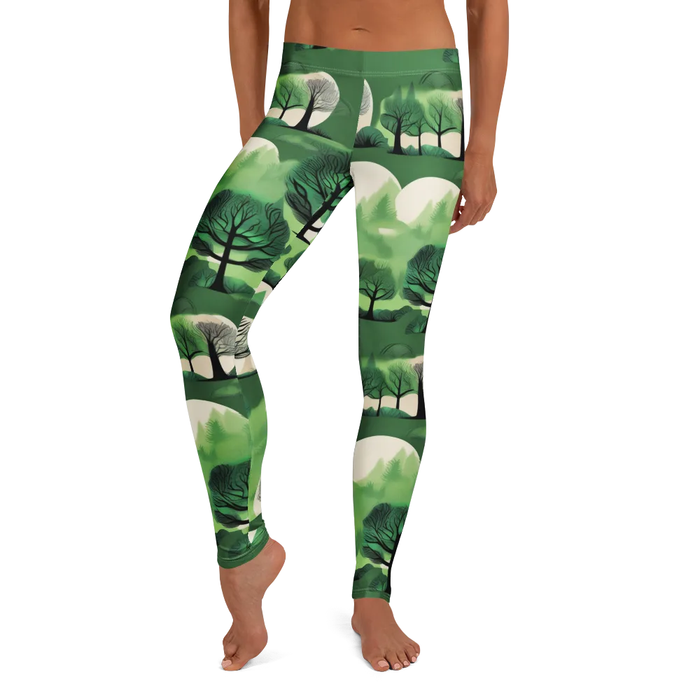 Verdant Tableau on Leggings — Front